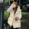 Loose Shoulders Outside Wear Versatile  Autumn and Winter  Down Cotton Vest Womenundershirt Jacket Plus Size