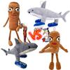Shark Plush Toy With Pp Cotton Filling Short Plush Animal Stuffed Doll For Kids