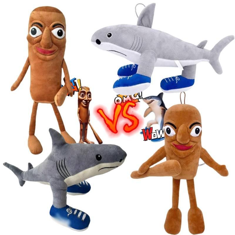 Shark Plush Toy With Pp Cotton Filling Short Plush Animal Stuffed Doll For Kids