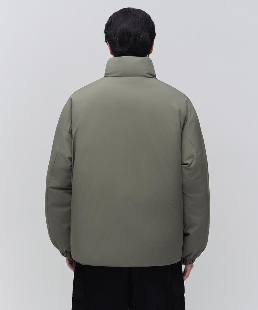 Musinsa Standard Daily Puffer Minimal Short Padded Jacket [Dusty Khaki]