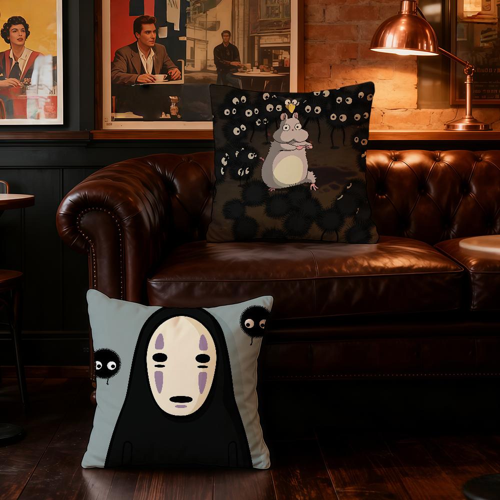 S-Spirited A-Away-ES Cartoon Cushion Cover Home Bedding Sofa Living Room Pillowcase Simple Soft Skin Cushion Cover Party Gift