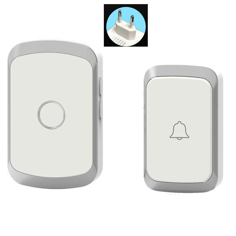 A20 Wireless Doorbell: UK Standard, Long-Range, AC Power, Electronic Music, One-to-One Caller for the Elderly