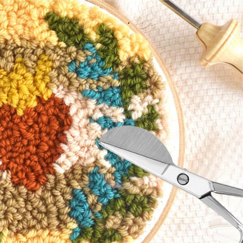 1Pc Sharp Carpet Trimmer Scissor Sharp Duckbill Applique Scissors Stainless Steel Sewing Embroidery Scissors Cutting Scissors