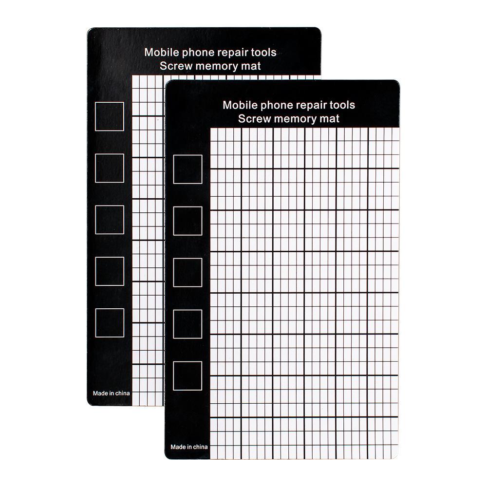 Magnetische Schraubenmatte Gedächtniskarte Arbeitsunterlage Arbeitsgedächtnisunterlage für kleine Schrauben Hält Mobiltelefon Reparaturwerkzeug 145×90mm