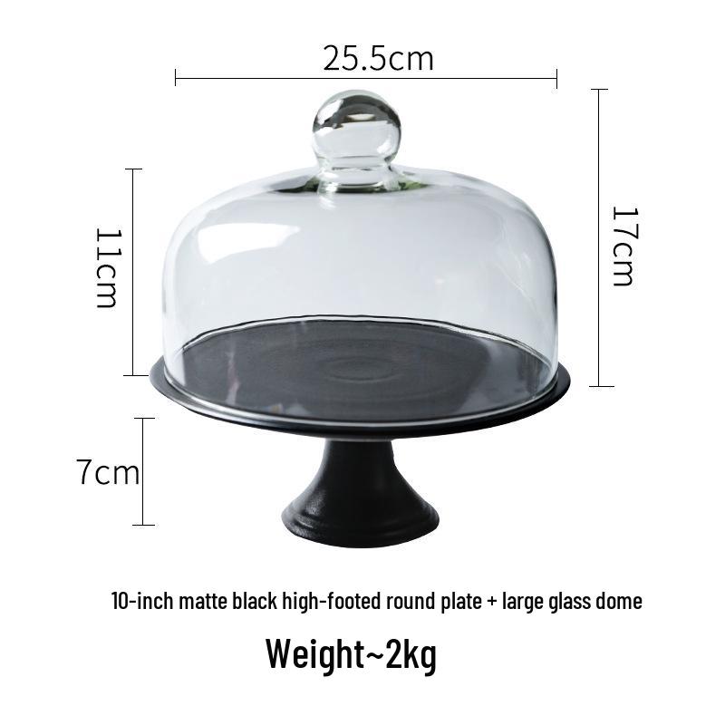 Ceramic High-Footed Afternoon Tea Dessert Stand and Tray