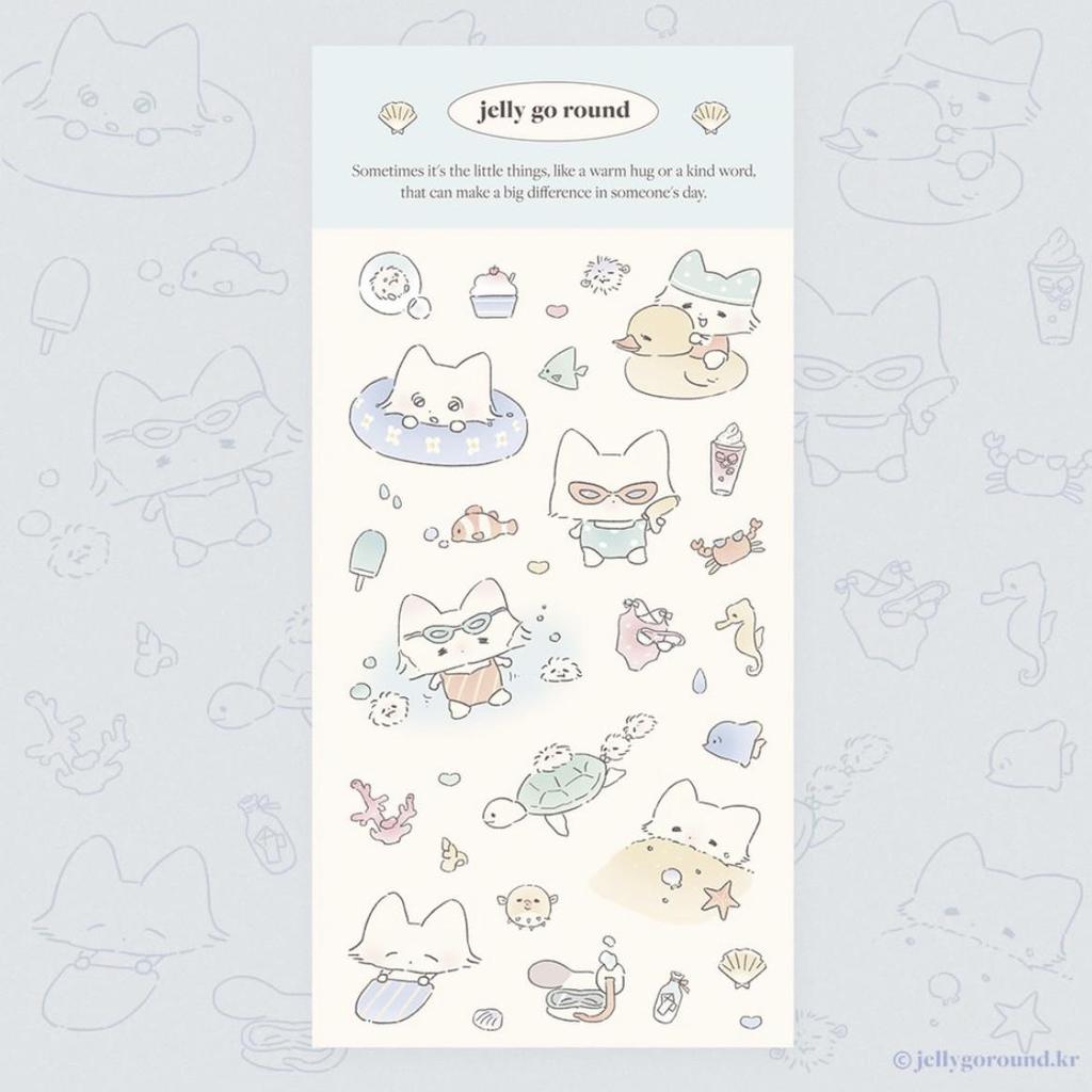 Korean Cute Cartoon Fox Rabbit Stickers for DIY Phone Case Decoration