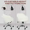 46-56 cm Velvet-feel Office Chair - Cream