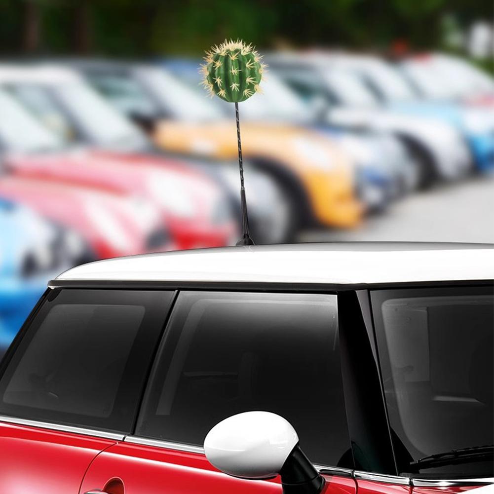 Auto Antennenaufsatz Dekoration 3D Niedlicher Cartoon Kaktus Antennenball Für Auto Dach Antenne Dekoration Zubehör T1x9