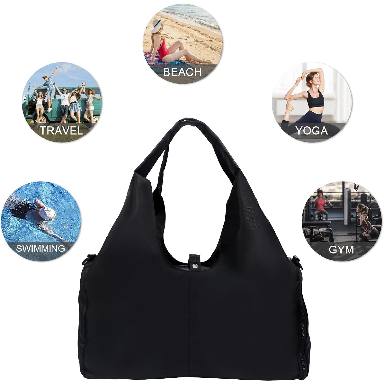 Sac De Yoga / Sac à Main En Toile Grande Capacité - Couleur Grise - Style Sac à Dos Ou Bandoulière - Neuf Avec étiquettes