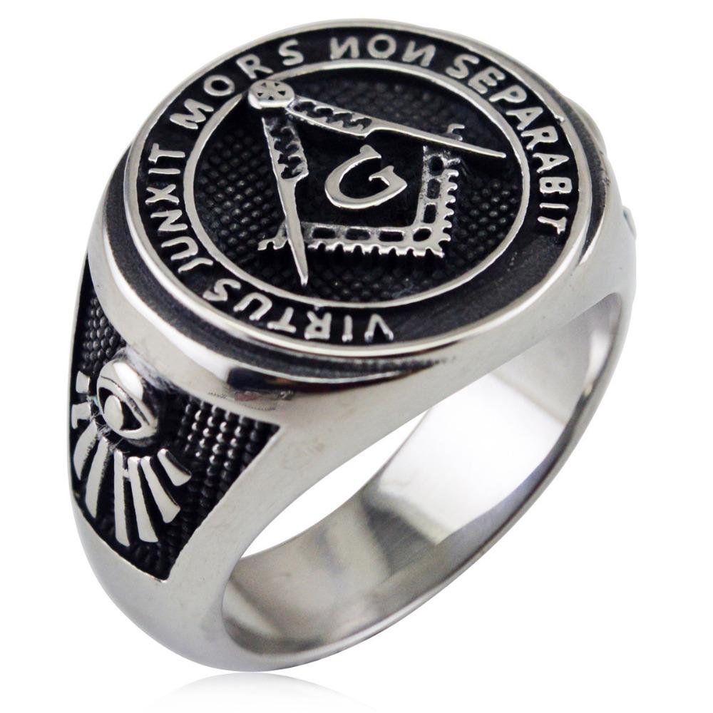 Hip Hop Punk Titanstahlring Gothic Stamesschmuck für Männer und Frauen Trendige Accessoires