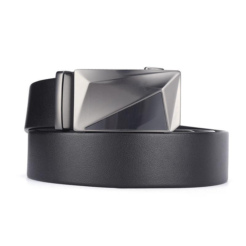 High-End First-Layer Cowhide Belt Men'S Belt Automatic Buckle Pure Cowhide Simple Casual Business Men'S Belt