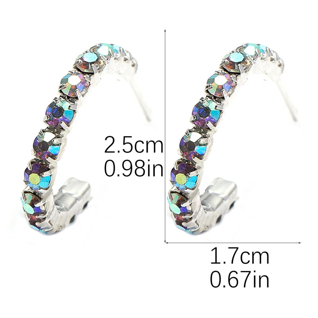 Simple Versatile Rhinestone Earrings Senior Sense Of Niche Design Temperament Earrings Female Luxury Shiny Earrings Jewelry