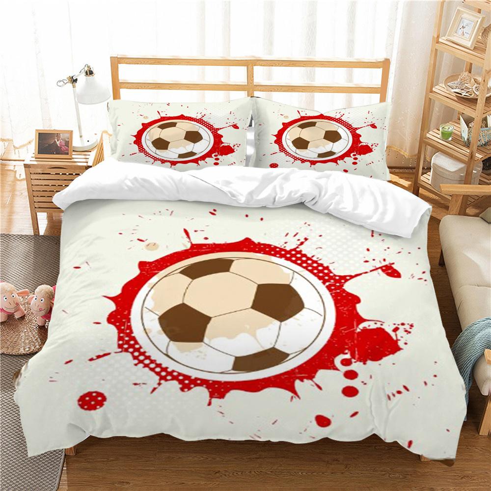 Duvet Cover Football Quilt Cover Queen Size Bedding Home Textiles 3D Printed Children Teen Soft Bedding Cover Set