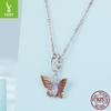 Mori Small Fresh S925 Sterling Silver Butterfly Pendant Charm Smart Insect Diy Beaded Accessories