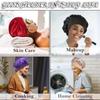 1/3/5/10pcs mix Satin Bonnet Silk Hair Bonnet for Sleeping Sleep Bonnets for Women Large Wide Soft Band Sleep Cap for Curly Hair