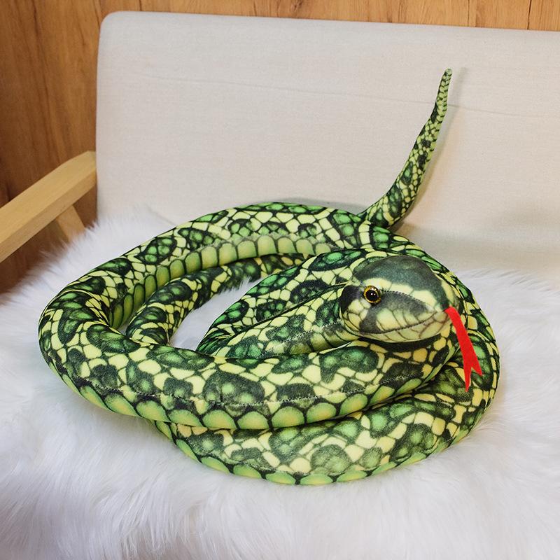110-300cm Simulation Snakes Plush Toy Giant Long Snake Stuffed Animal Plushie Funny Tricky Friends Halloween Children Gif