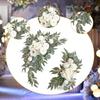 2 Pieces Artificial Flower Swag Floral Backdrop Rustic Hanging Handmade Silk Flowers Wedding Arch