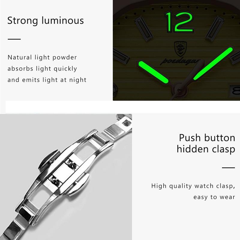 POEDAGAR Luxury Woman Watch Sports Quartz Ladies Watch for Women Waterproof Luminous Date Female Clock Dress Watches+box