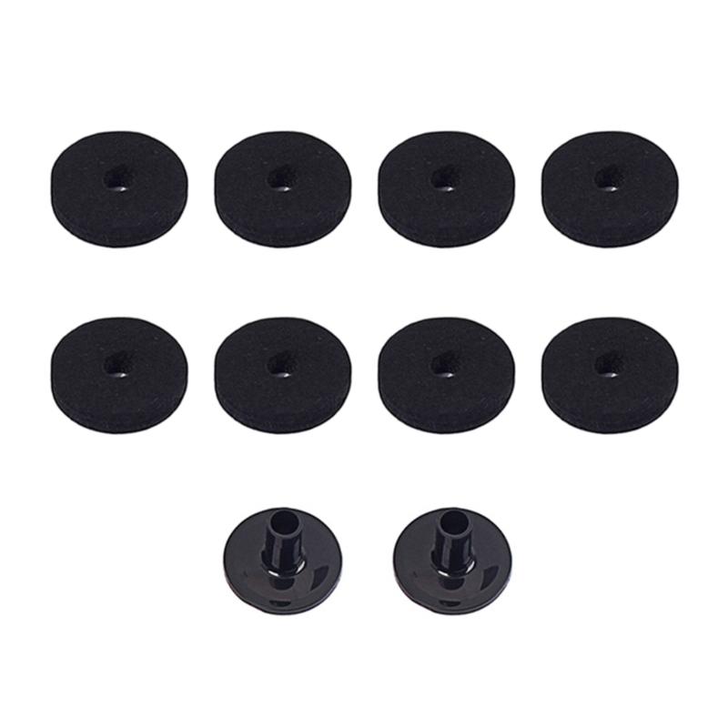 

10Pcs Plastic Bass Drum Felt Pad Replacement Drum Felt Bottom Cover With Shock Absorption For Professional Performances
