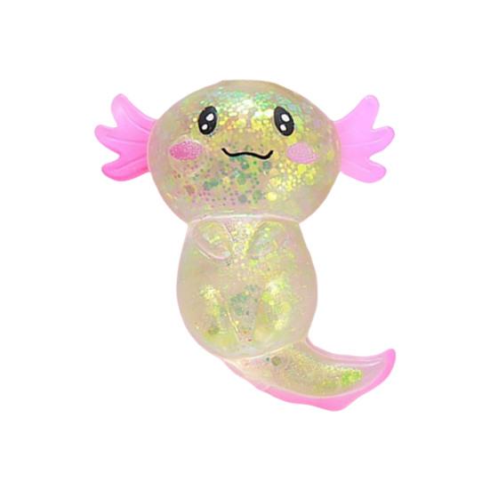 Glitter Salamander Squeeze Toy Stress Relief Cartoon Salamander Sugar Ball Sensory Toy Decompression Clear Animal Fidget Toy