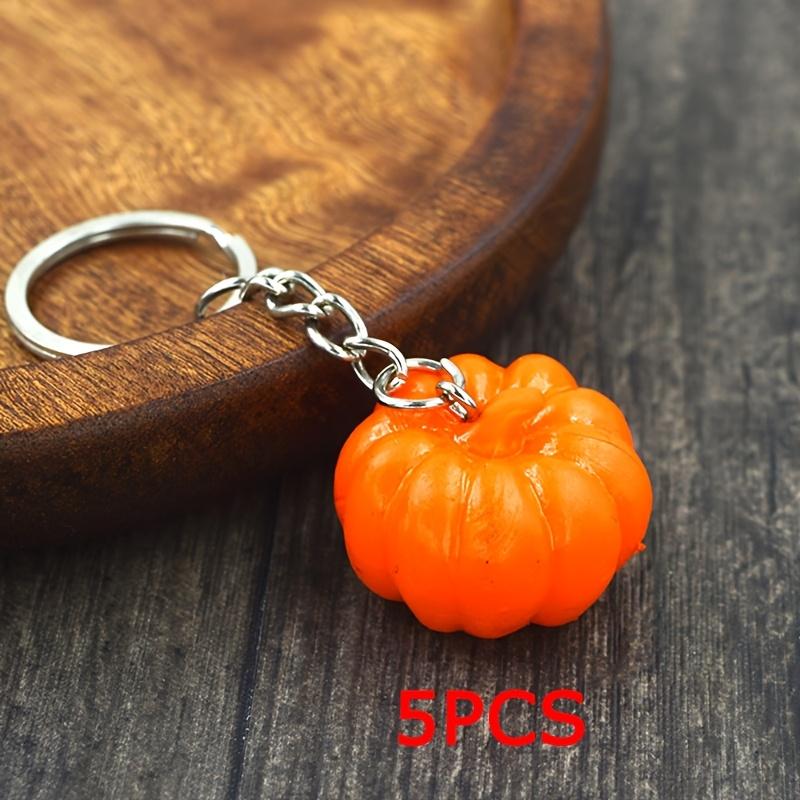

WTEMPO Halloween Door Key/Car Key/Bag Decor Keychain Pendant Small Pumpkin Shaped Keychains 3D Cute Keychain Accessories, Holiday Special Gifts 5pcs оранжевый