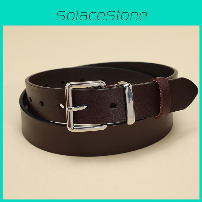 Leather Classic Cowhide Belt Stylish Durable Women Business Accessory Casual