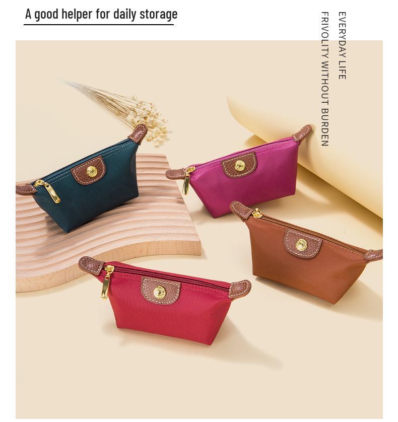 Mini Exquisite Coin Purse: Lightweight Nylon Dumpling Bag for Lipstick & Earphone Storage, Women's Stylish Accessory