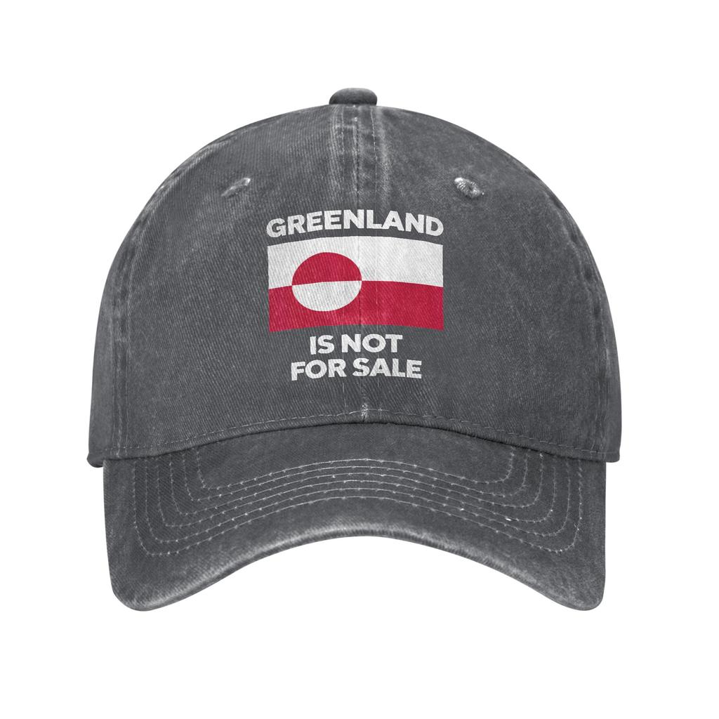 Summer Greenland is not for Sale Baseball Cap Sun Washed Trucker Hat Unisex Unisex Street Style Hiking Fishing Snapback Cap