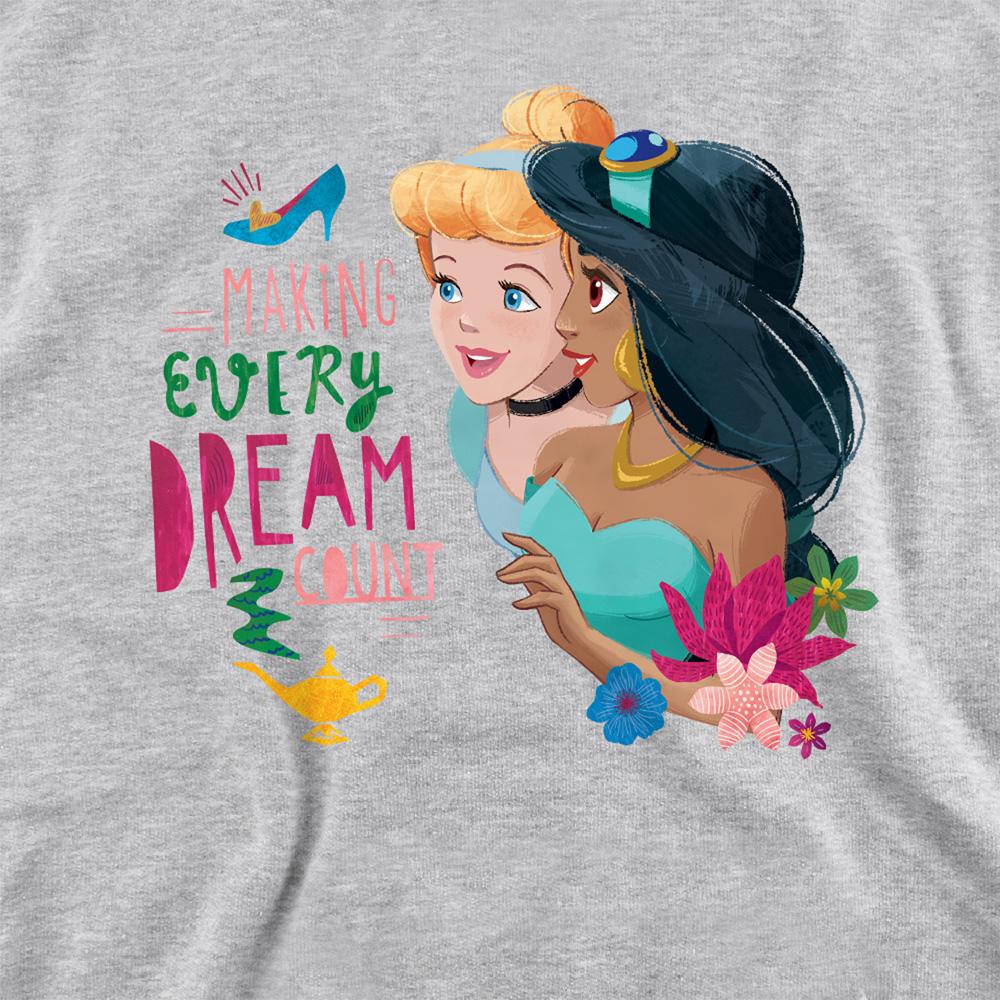 Disney Princess Barne-/Barnas Gjør Hver Drøm Teller Askepott & Jasmin Heather Hettegenser