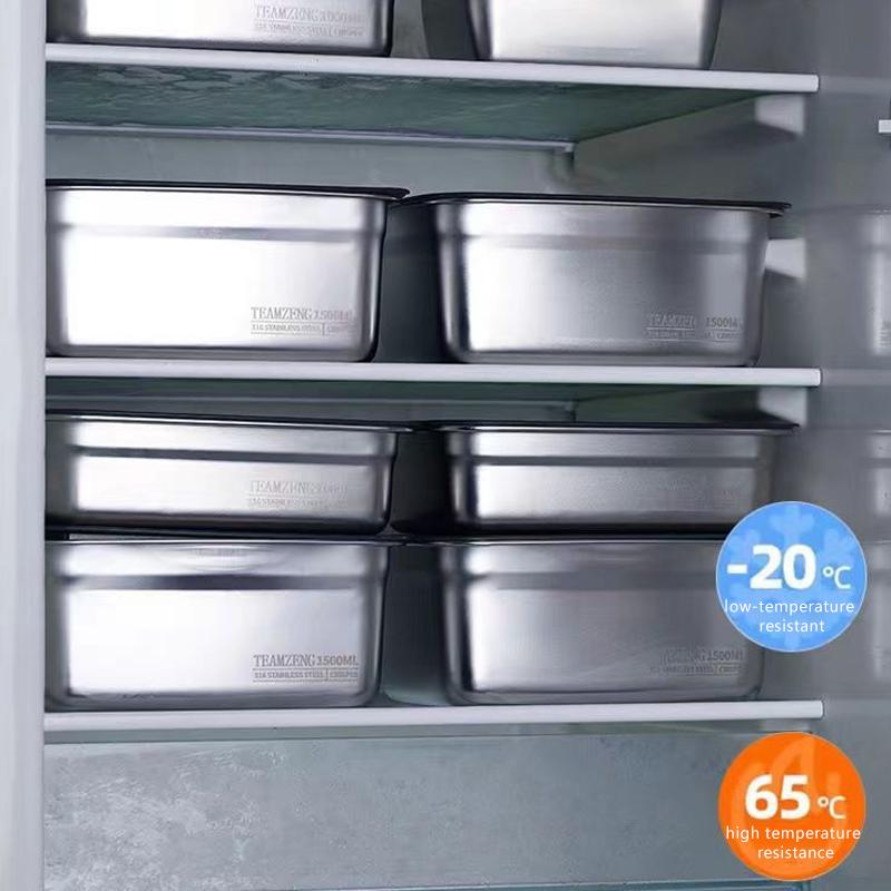 316 Stainless Steel Camping Lunch Box Sealed Leak-proof Bento Box Fresh-Keeping Box For Household Refrigerators Fruit Box
