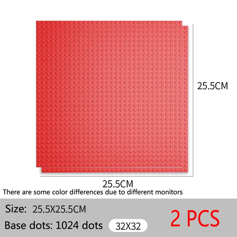 2PCS Classic Baseplates 32x32 16x32 Dots Base Plate MOC Blocks Plastic Building Bricks Assembly Compatible Brand City Friends