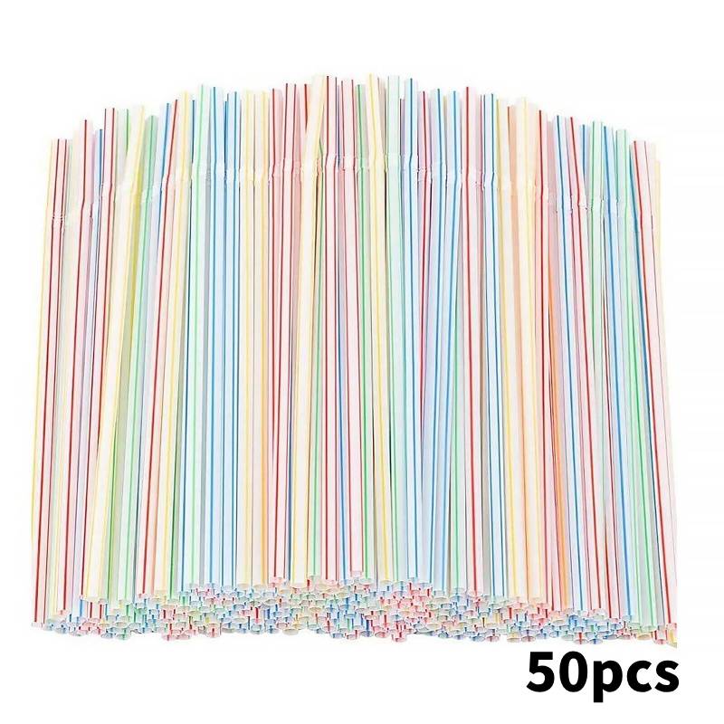 

Соломинки X 50 Пластиковые Гибкие Цветные Соломинки День Рождения Свадьба Летняя Вечеринка Напиток