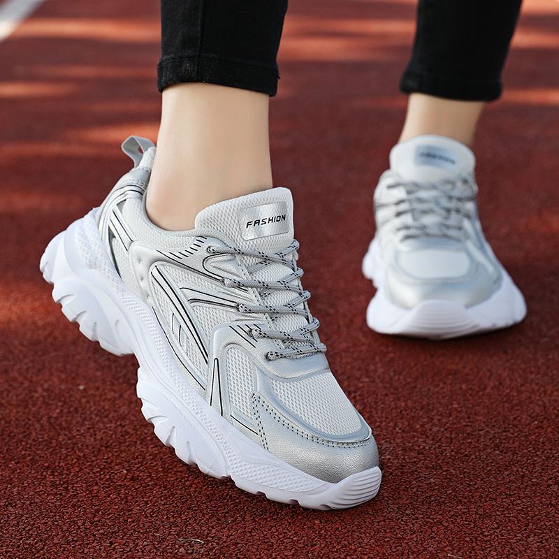 Women's Sports Shoes Breathable Women's Sports Shoes, Thick-Sole Height-Increasing Women's Sports Shoes