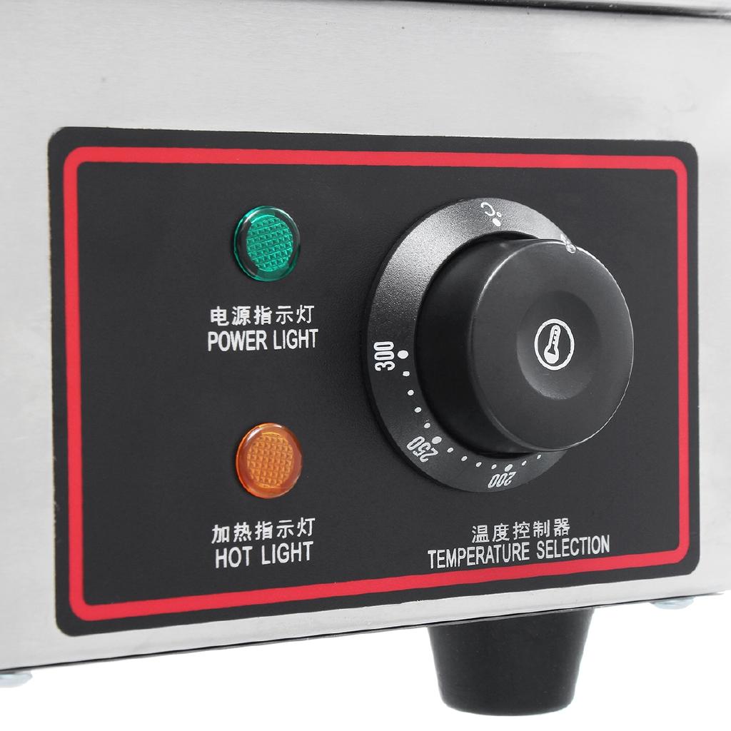 1500W Stainless Steel Countertop Griddle Flat Top Commercial Restaurant Grill Electric Heating Griddle