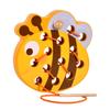 Children'S Wooden Animal Rope Game Early Education Animal Fine Movement Threading Board Educational Toy