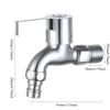 1/2" Universal Wall Faucet Stainless Steel Quick Open Washing Machine Faucet Outdoor Sink Garden Faucet Sink Accessories 1PC