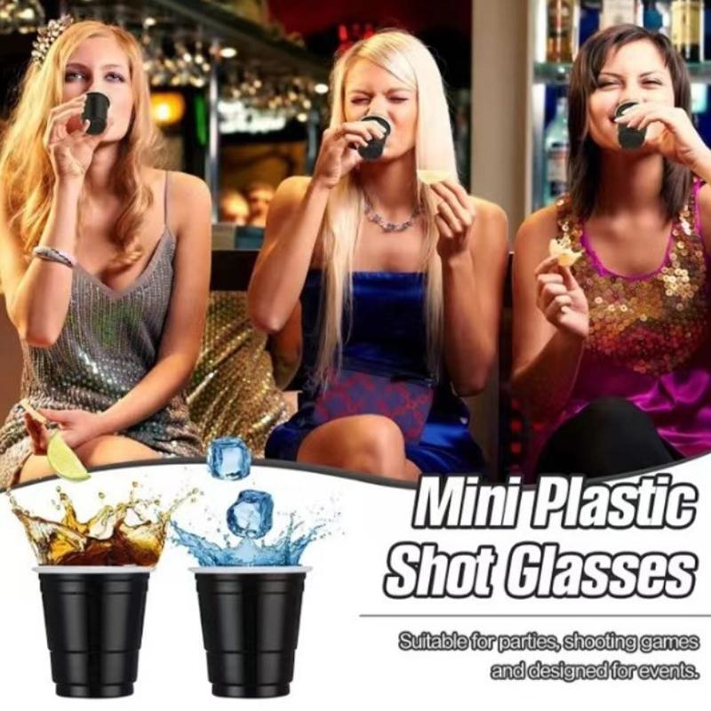 50 bucăți/set cană roșie de unică folosință din plastic, ceașcă pentru petrecere, bar, restaurant, articole de uz casnic pentru consumabile pentru casă