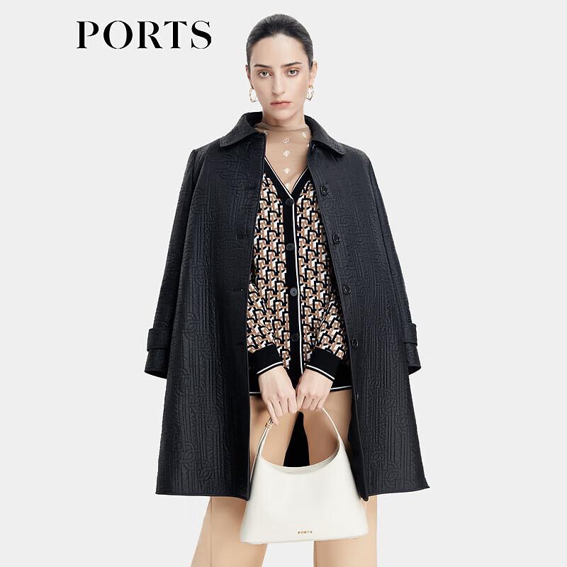 PORTS Women's Quilted Logo Design Coat