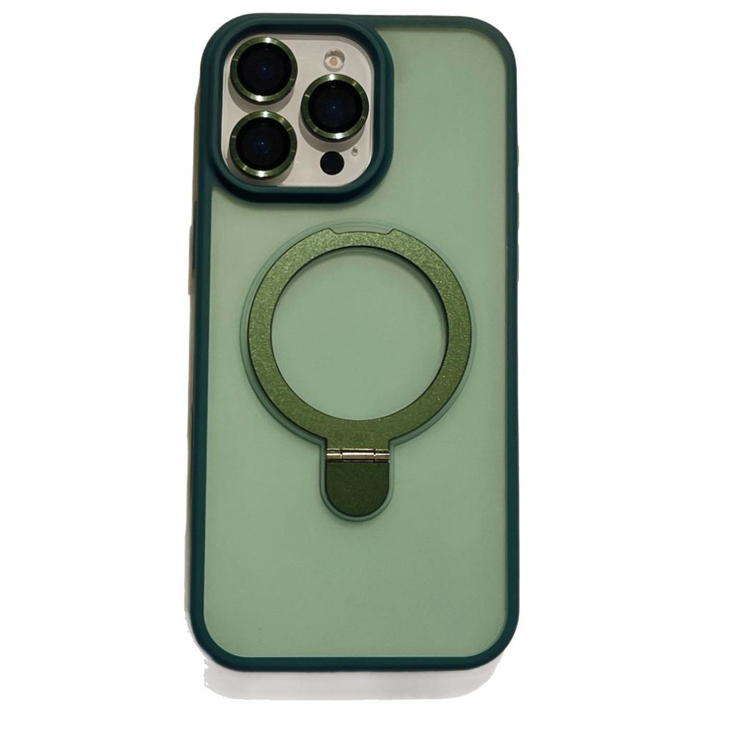 Apple 16PRO Metal Magnetic Suction Bracket Mobile Phone Case Matte iPhone17 Magnetic Suction Advanced Sense Protective Case Is Suitable for