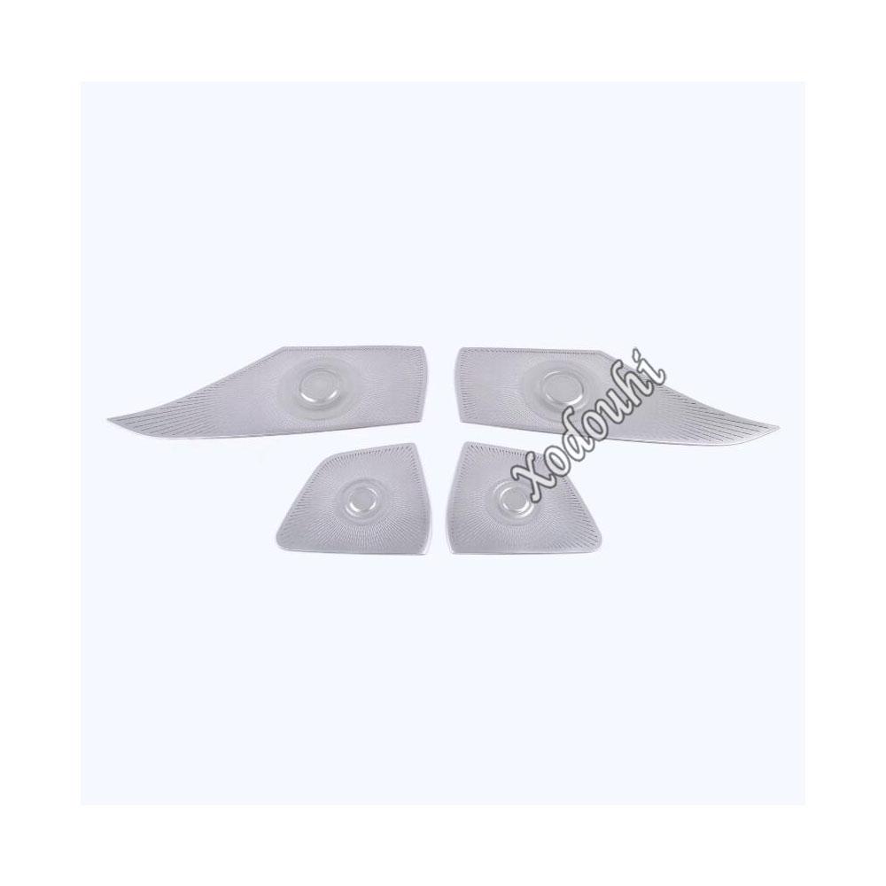 For Hyundai Elantra Avante Car Door Stick Stainless Steel Audio Speak Sound Cover Ring Circle Lamp Trim 4Pcs