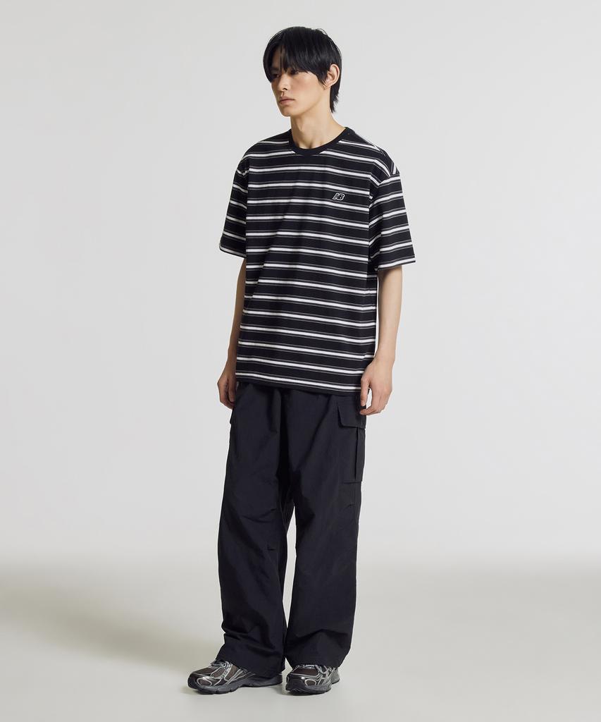 Nyuballanseu Nbneg21583 / Uni Track Club Striped Short Sleeve Tee (Black)