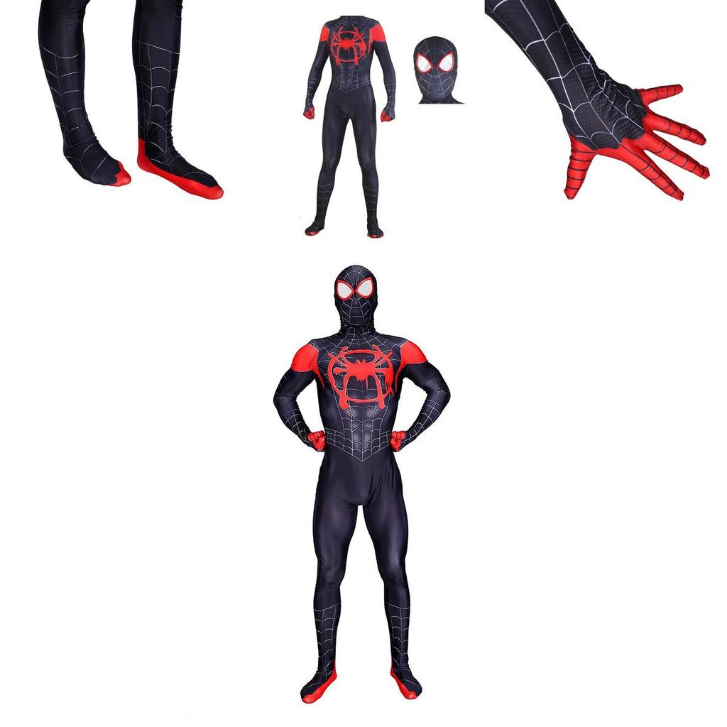 Costume Respirant et Extensible d'Araignée Miles Morales pour Enfants et Adultes