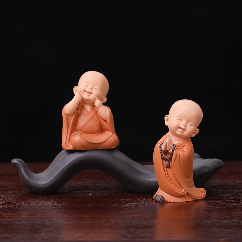 Creative Chinese Monk Ornaments for Home Decor - Living Room, TV Cabinet, Entrance, Tea Table, Study & Office Decorations