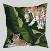 New Green Plant Tiger Pillowcase American Geometric Peach Leather Velvet Printed Home Pillow Sofa Bedside Cushion Cover