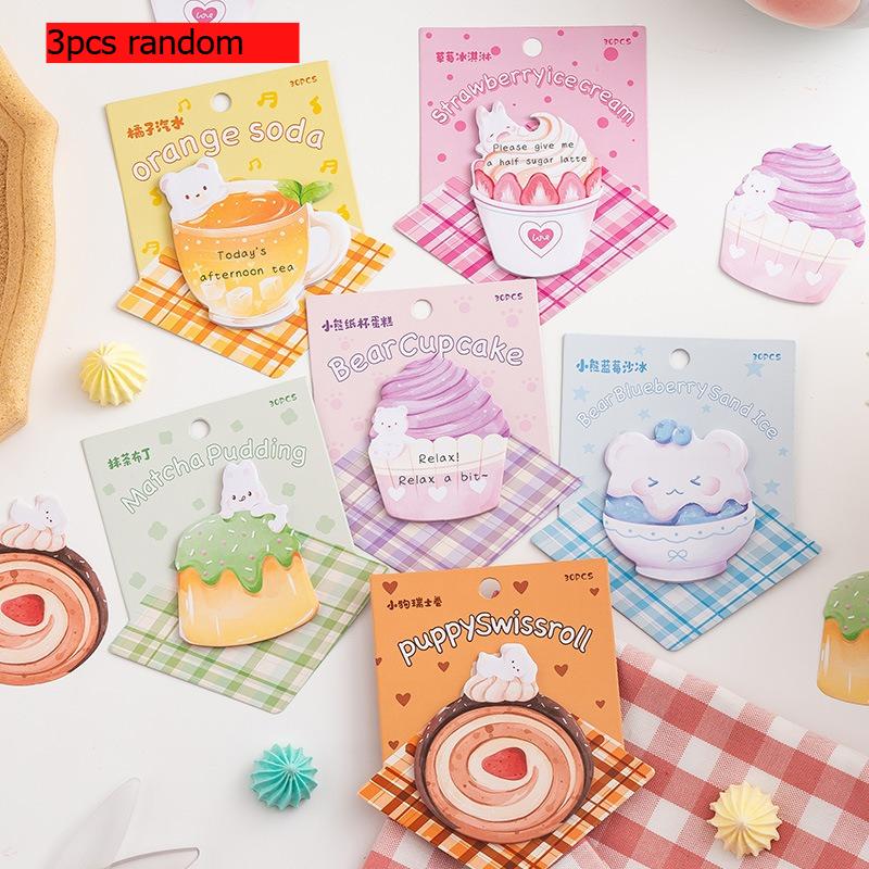 Gift Cartoon Sticky Note Cute Ins Style N Times Sticker High End Cute Sweetheart Message Paper Kawai Stationery Lovely Memo Pad