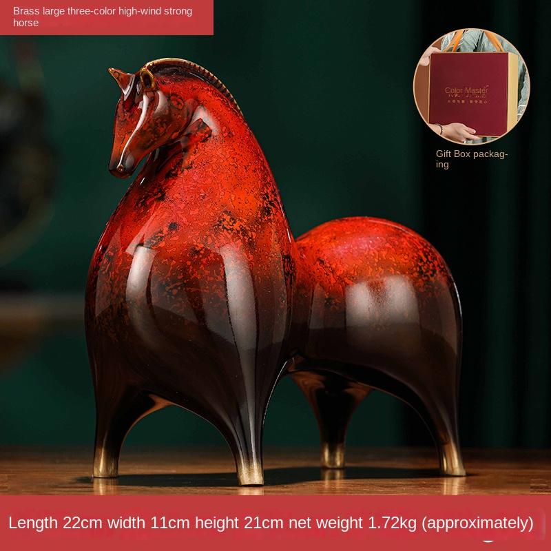 

Настольный мультфильм Простое украшение ручной работы Поделки для дома Ретро Медь Новый китайский стиль Подходит для телевизора Шкаф Офис Бизнес Подарки