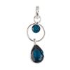 London Blautopas Edelstein 925 Sterling Silber Schmuck Anhänger Jubiläumsgeschenk PP-10-4