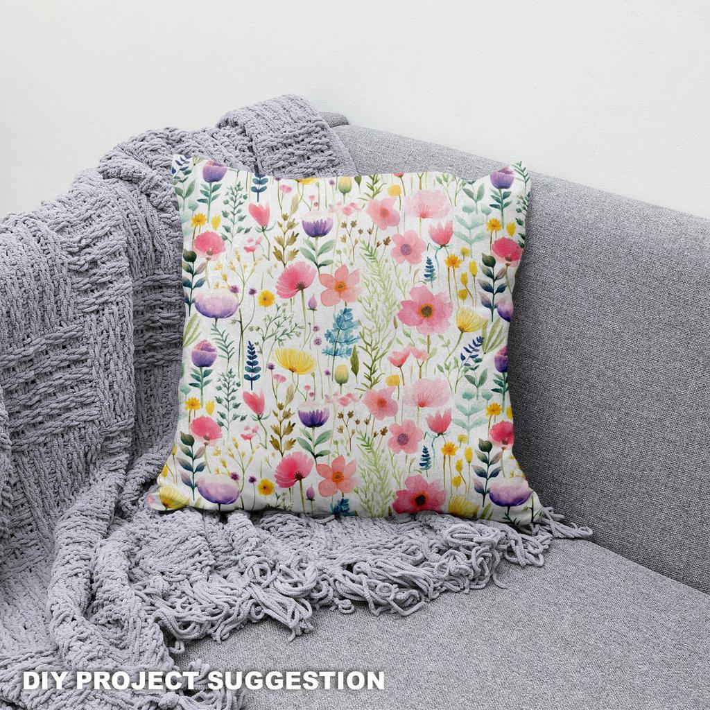 Royal Samt Stoff Polyester Zum Nähen - Motiv Blumen - Rdx2914