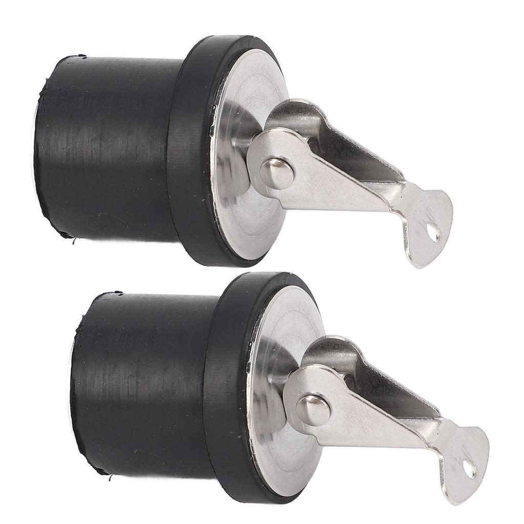 2Pcs 19mm Compression Drain Plug Stainless Steel Rubber Seal Brass Screw Type Boat Drain Plug for Marine Yacht