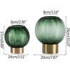 House Decor Creative Metal Base Glass Vase Dried Flower Vase Ornaments Home Decoration Living Room Wedding Gift Flower Vase(Small)